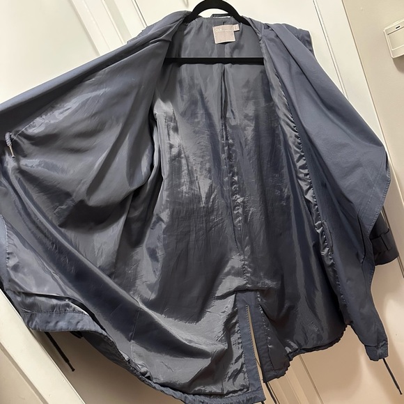 Asos Zipper Front Long Hooded Utility Jacket Lined Coat Womens plus 22 Gray - Picture 4 of 11